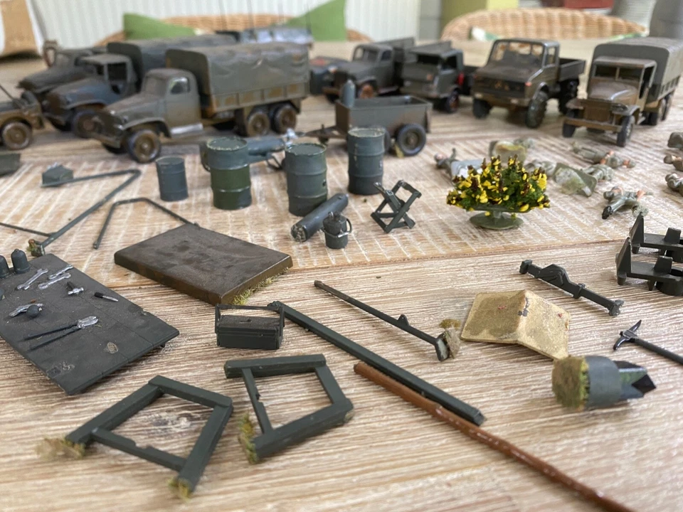 SOLIDO gros lot camions GMC jeep VAB véhicules militaires figurines 1:50 - Photo 2/4