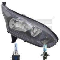 Scheinwerfer Rechts Schwarz / Weiss H7/H15 FüR Ford Tourneo Inkl. Osram Lampen