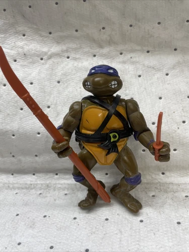 Vintage TMNT 1988 Donatello Figure Teenage Mutant Ninja Turtles Hard Head