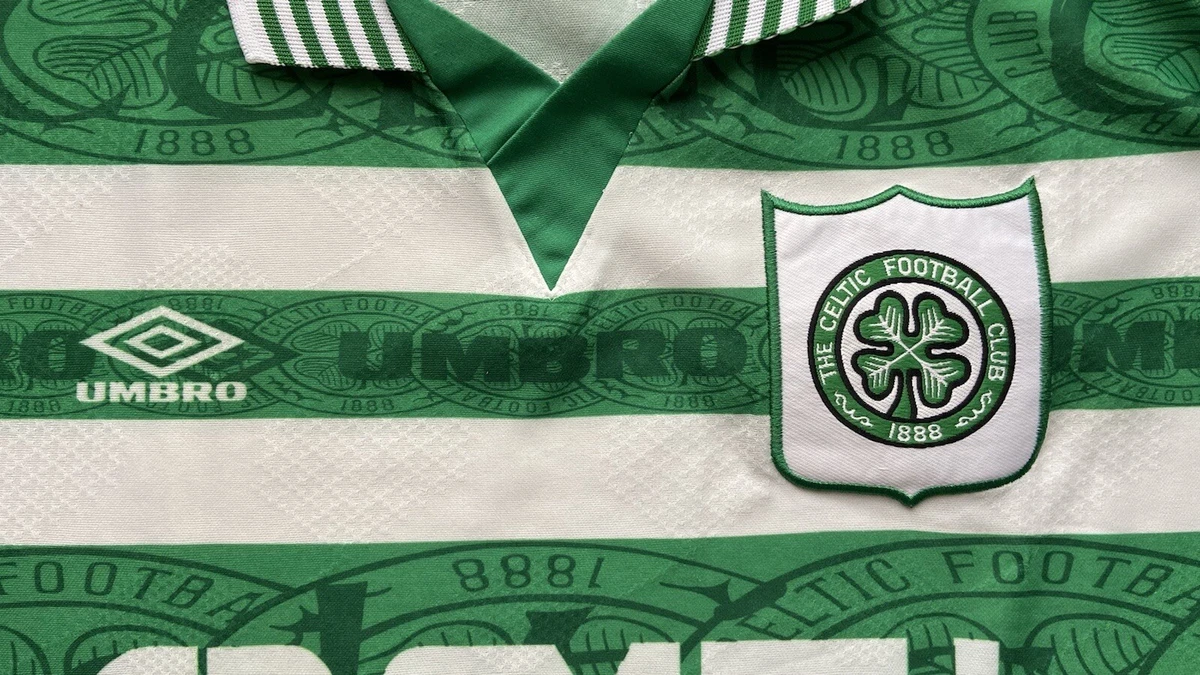 CELTIC 1995 1997 HOME FOOTBALL SHIRT SOCCER JERSEY UMBRO sz L MENS VINTAGE RARE