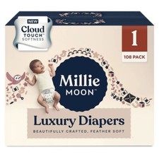 Millie Moon Luxury Diapers - Select Size and Count 