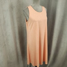 Womens Old Navy Swing Dress Size Large Coarl  Stretchy Shift Knit Tank Dress