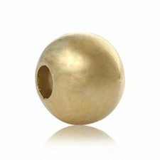 200 pcs Real Gold Plated 18K Smooth Ball Spacer Beads- 3mm