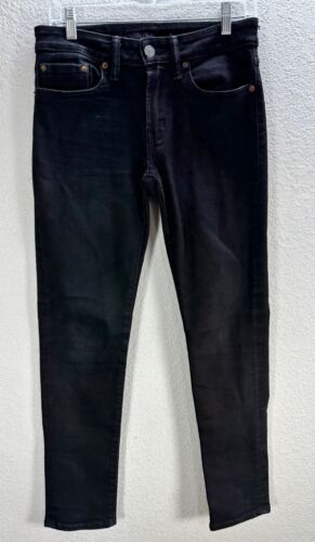 Men's American Eagle Next Level Flex Skinny Ankle Black Jeans Cotton Blend Sz 28 - Photo 1/11