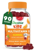 Lifeable Multivitamin for Kids - Great Tasting Fruit Flavor Gummy - 90 Count