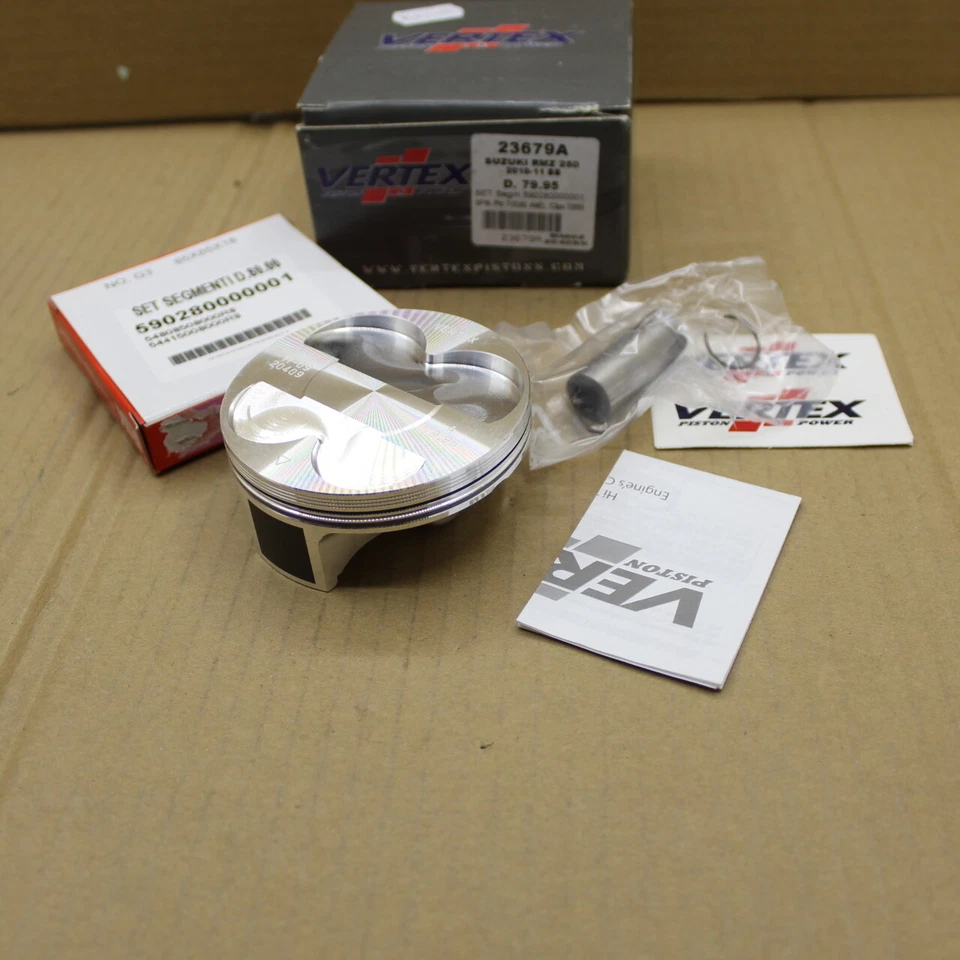 KIT PISTON SUZUKI RMZ 250 2010-2011 POUR CYLINDRE WORKS 269cc 80mm RM-Z VERTEX - Photo 1/3