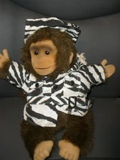 Hosung Vintage 1994 Monkey Hand Puppet Plush Stuffed Toy Noise Making (SU90)