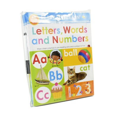 Ready Learn Wipe & Clean 8 Books Children Pack Paperback Set By-Make Believe