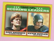 1986 Topps 1985 Scoring Leaders Gary Anderson & Kevin Butler #228