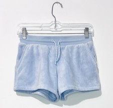 Athleta Girl Feelin Great Short L 12 Blue Pockets Drawstring Elastic Waist