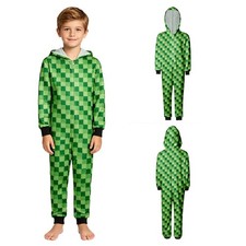 Kids Boys Girls Costume Role Play Coverall Halloween Jumpsuit Dress Up Hooded