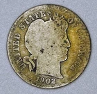 1902-S Barber Dime 90% Silver San Francisco Mint Liberty Head USA Coin