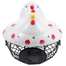 Chicken Shaped Egg Holder Fruit Storage Basket Container Organizer
