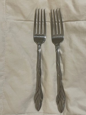 2 Oneida EDEN Dinner Forks USA  Stainless Flatware HARD TO FIND