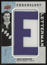 2008-09 UD Chronology Letterman Patch Andy Bathgate 13/35 #MB-AB