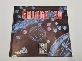 GALAGA &rsquo;90 (Turbo Grafx 16, 1989) Case and Manual Only  No Game