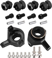 INJORA RC Brass Steering Knuckle and Black Hex Extension kit for Axial Scx24...
