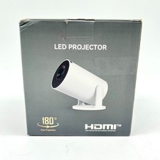 LED Source HDMI Projector - White 180 Degrees Free Projection 