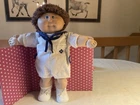 VTG. COLECO/CABBAGE PATCH KIDS SHORT LEG  BOY’S NAUTICAL ROMPER, SHOES & SOCKS