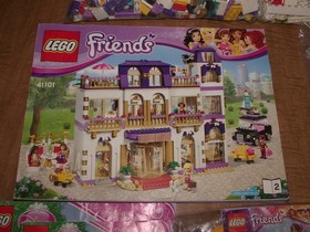 Lot Lego friends grand hotel & add-ons 41101 41035 juice bar incomplete no boxes