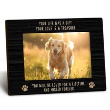 Pet Memorial 4x6 Picture Frame, Dog  Cat Remembrance Gifts, Sympathy Gifts f...