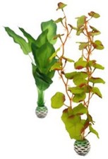 Medium Green Silk Plant Set Colorful Durable Aquarium Decorations