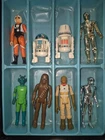 Vtg 1970s Kenner Star Wars Lot - 8 Figures - Original Blue Organizer Tray