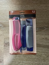 BASIC SOLUTIONS LOT OF 12 COMBS BRAND NEW, ASSORTED COLORS