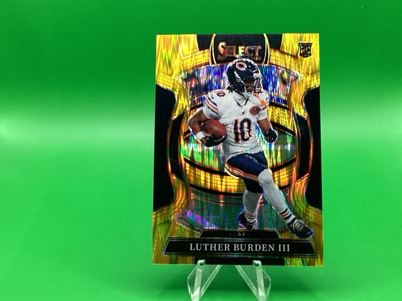 2025 Select Chicago Bears Luther Burden 111 True Gold Shock Serial #06/10 SSP
