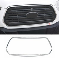 KüHlergrill Leisten Grillleisten FüR Ford Transit 2014-2024 Edelstahl Chrom 2X