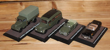 4 Bastlermodelle DDR Sammlung NVA Atlas 1:43 IFA Robur Wartburg P240 Granit 27A
