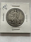 2 Walking Liberty Silver Half Dollar. 1941-S and 1942 Good Condition