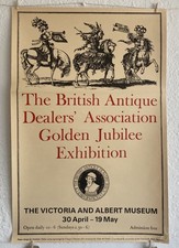 Exhibition Poster - British Antique Dealers' Golden Jubilee -  V&A Museum  1968