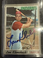 1970 Topps LOU KLIMCHOCK #247 🔥 Indians 🔥 GORGEOUS Autograph ⚾️ RaRe Auto 🔥