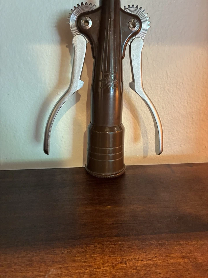 Rare Vintage Campagnolo Wine Corkscrew Cavatappi Bottle Opener Brown c1960 60s - Image 4 of 4