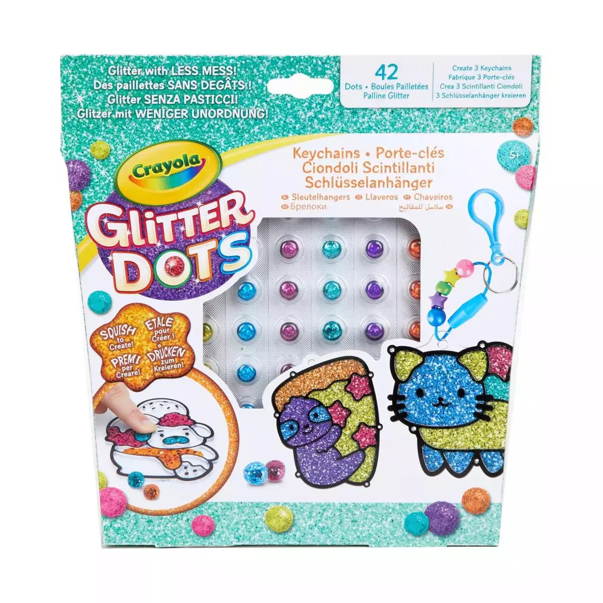 71662208004 Glitter Dots - Mozaikowe breloczki Crayola