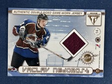 2002-03 Titanium Double Vaclav Nedorost/Alex Tanguay Jersey Avalanche