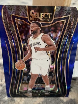 2024-25 Panini Select Premier Zion Williamson #135 Blue Flash Prizm 89/99
