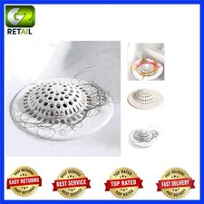 2 Pack White Anti-Clog Drain Stopper Hair Catchers - Universal Sink Strainers