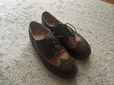 Dr. Doc Martens Vintage Brown Wingtip Leather Chunky Y2K Shoes 3989 Size 5