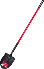 US Bully Tools 82515 14-Gauge Round Point Shovel Fiberglass Long Handle