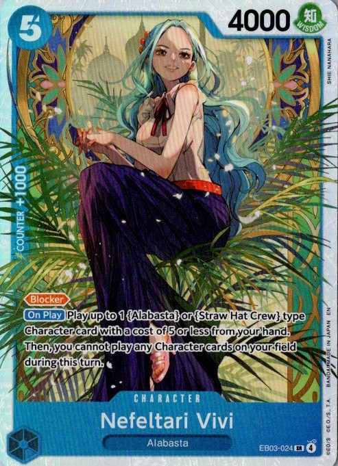 Nefeltari Vivi EB03-024 SR Foil One Piece Extra Booster: Heroines