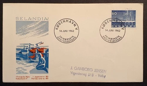 Denmark Stamps 1962 Selandia Motorship 60 ore first day cover