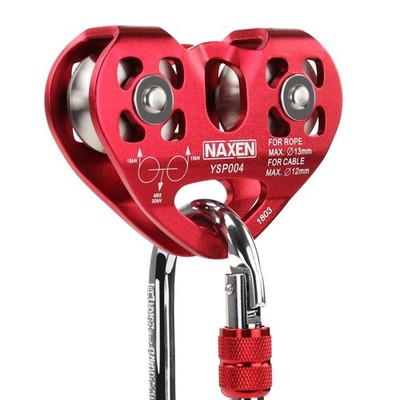 Zip Line Pulley Tandem Speed Dual Trolley with Oval Carabiner