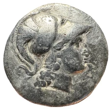 Side, Pamphylia. AR tetradtachm, 205-190 BC. 15.40g. Athena Right, Nike Left.
