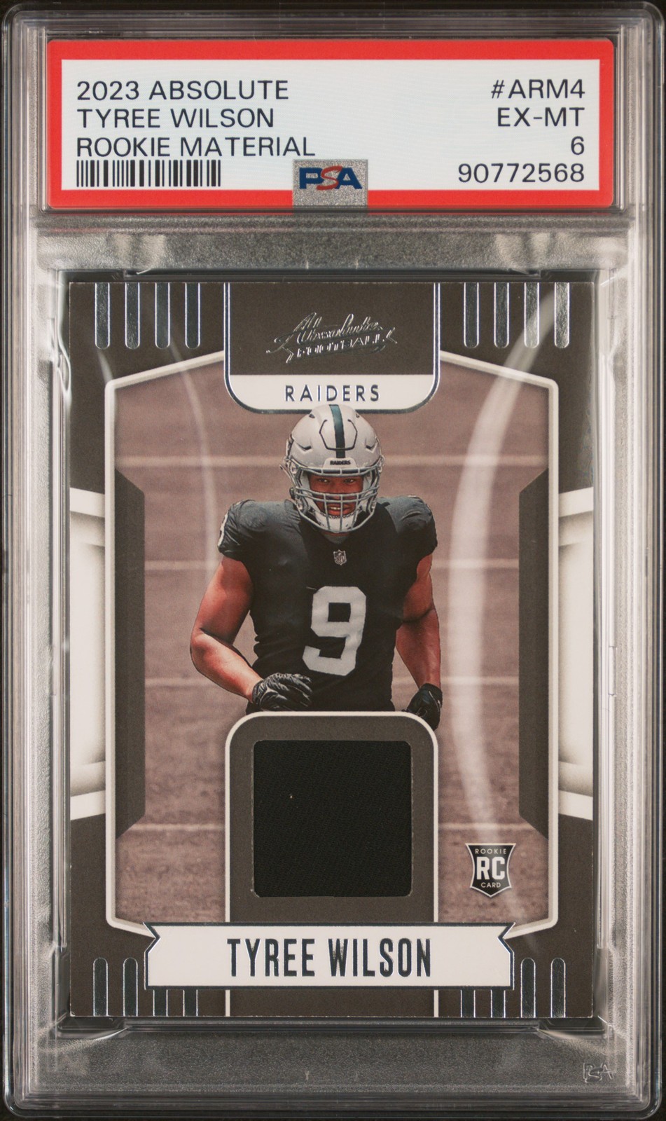 Tyree Wilson Panini Absolute Absolute Rookie Materials #ARM4 Base