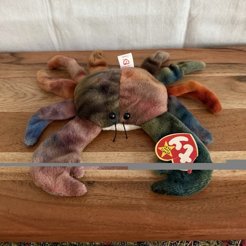 Ty Beanie Babies Claude the Crab Plush Beanbag, 1999 Vintage