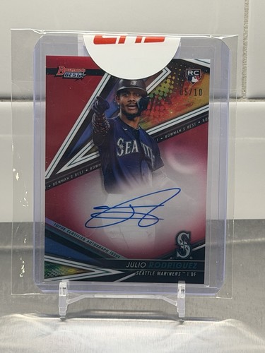 2022 Bowman's Best - Julio Rodriguez True Red Refractor Auto /10 RC 