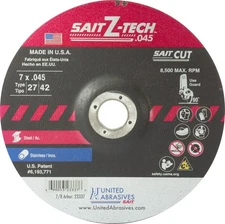 United Abrasives 23337 7x.045x7/8 Z-Tech High Performance Cutting Wheel 50 pack
