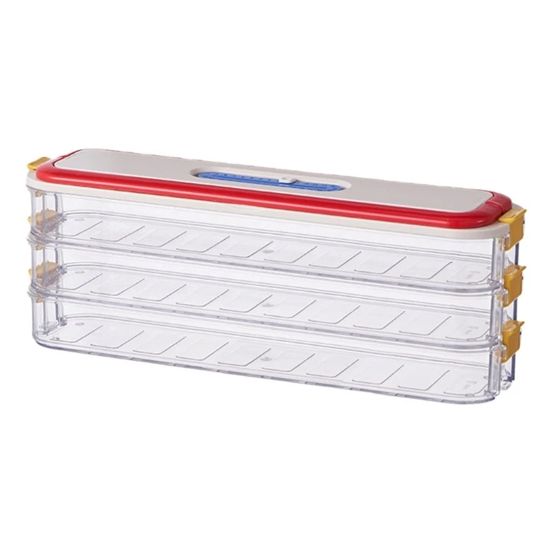 Stackable Refrigerator Organizers Clear Bins With Divided Compartments For